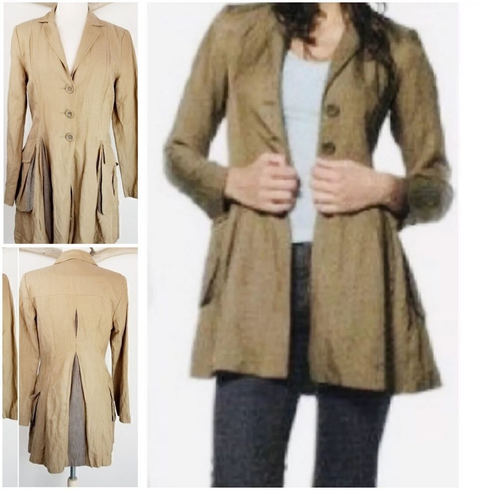 Cabi treasure hunter pea coat khaki 840